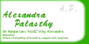 alexandra palasthy business card